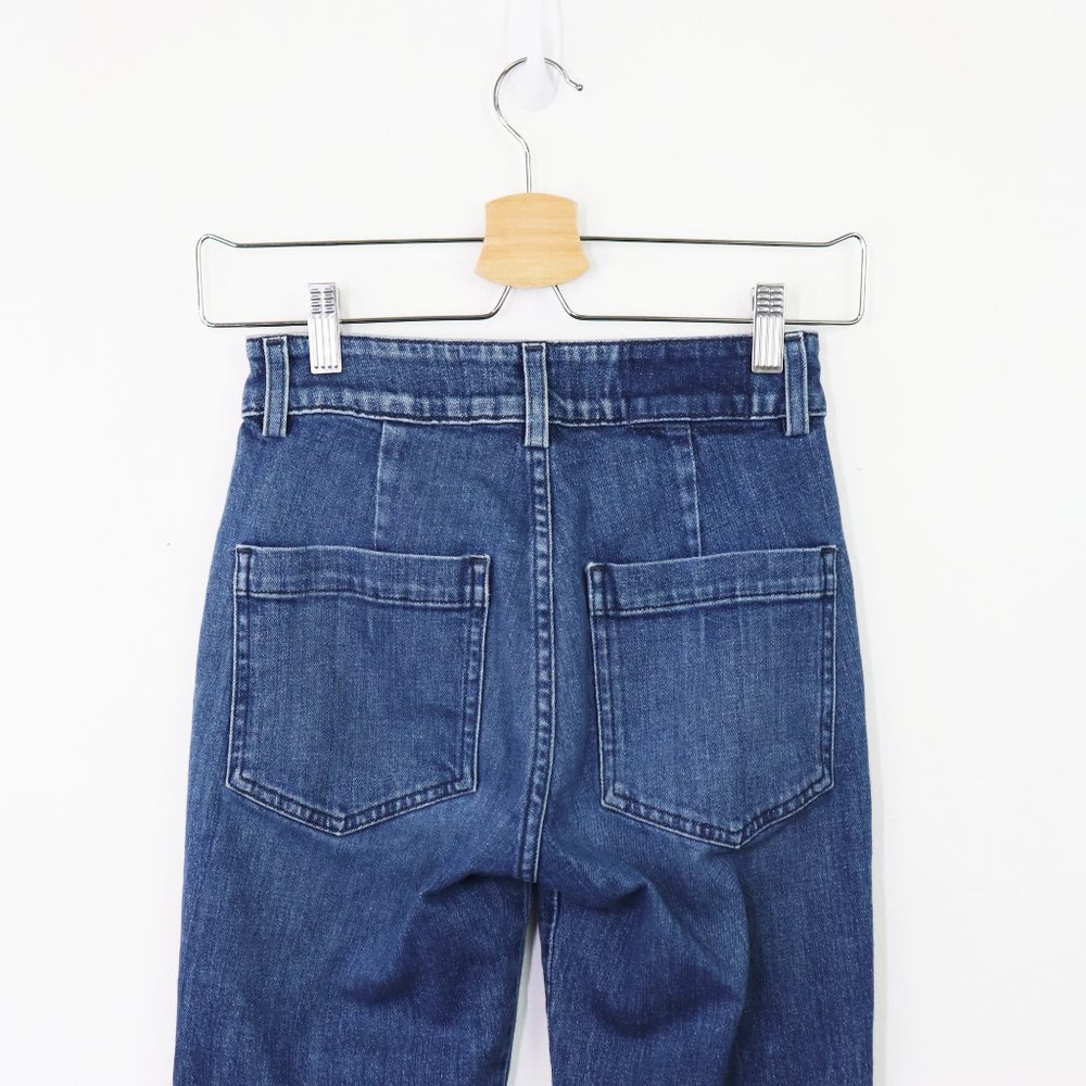 👖 AMO - Audrey Ultra High-Rise Cropped Jeans Button Fly in Shadow Play - 24 - Picture 8 of 10